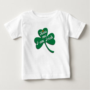 T-shirt Pour Bébé Embrassez-moi que je suis irlandais
