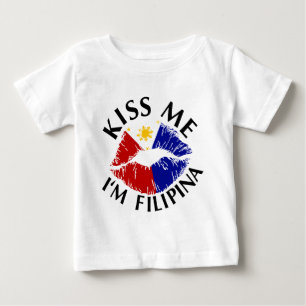 T-shirt Pour Bébé Embrassez-moi que je suis Philippine