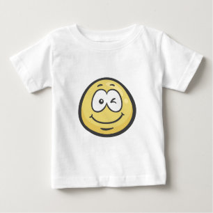 T-shirt Pour Bébé Emoji : Cligner de l'oeil le visage