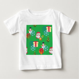 T-shirt Pour Bébé emoji de Noël vert