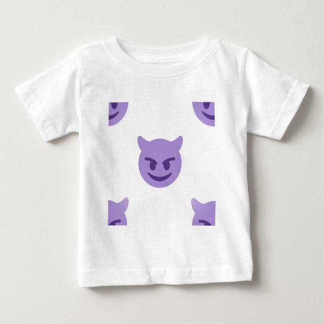 T-shirt Pour Bébé emoji diable (Devant)