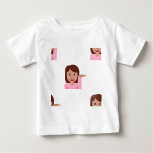 T-shirt Pour Bébé emoji femme