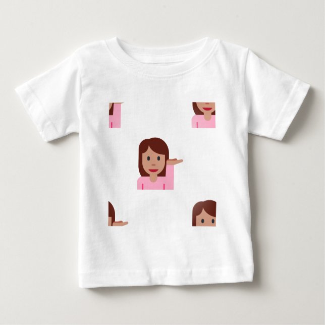 T-shirt Pour Bébé emoji femme (Devant)