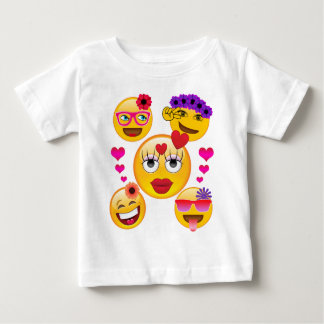 T-shirt Pour Bébé Emoji mignon fait face pour des enfants et des