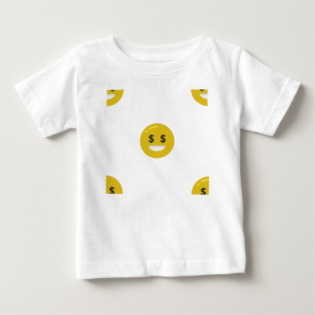 T-shirt Pour Bébé emoji oeil argent (Devant)