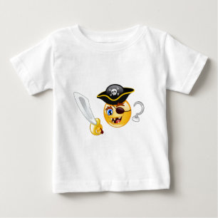 T-shirt Pour Bébé emoji pirate