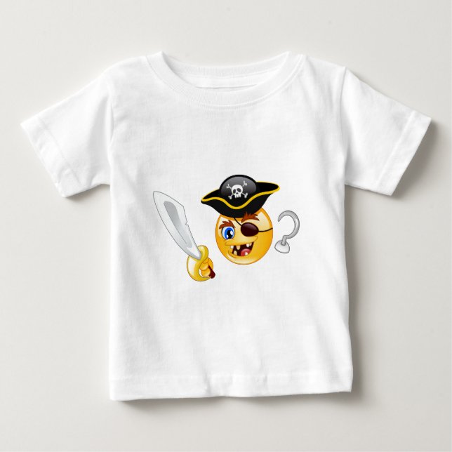 T-shirt Pour Bébé emoji pirate (Devant)
