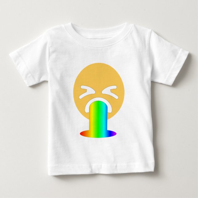 T-shirt Pour Bébé émoticône arc-en-ciel (Devant)