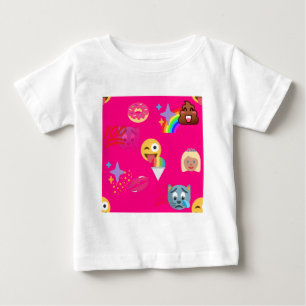 T-shirt Pour Bébé émoticône rose chaud
