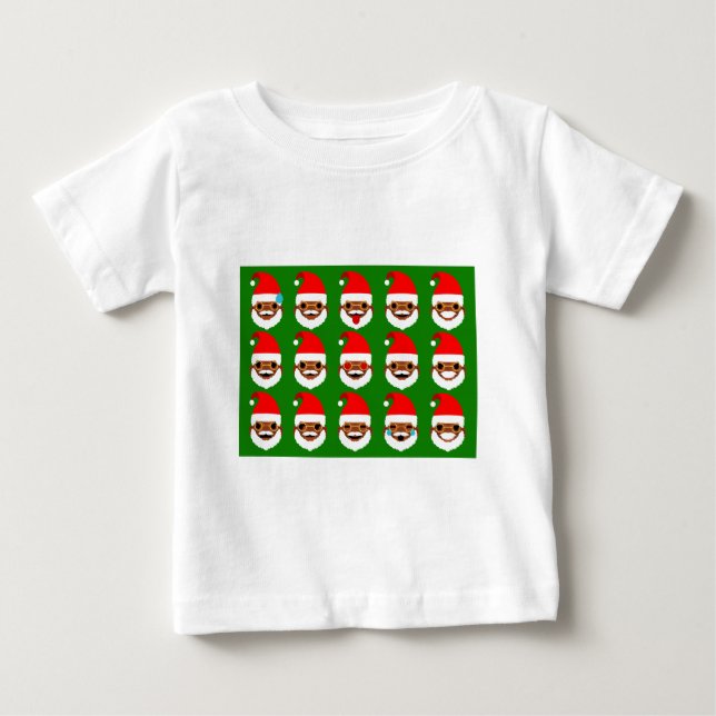 T-shirt Pour Bébé émoticônes de père Noël (Devant)