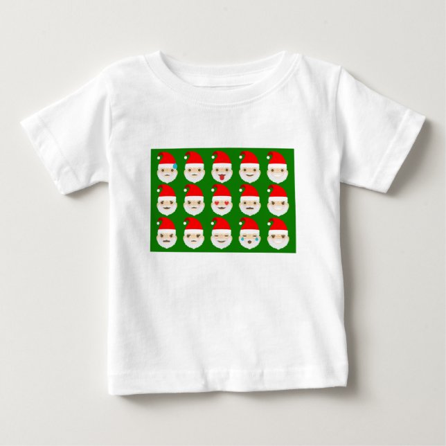 T-shirt Pour Bébé émoticônes père Noël (Devant)