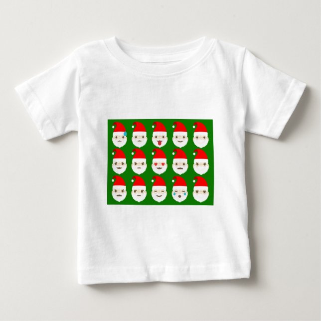 T-shirt Pour Bébé émoticônes père Noël (Devant)