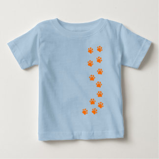 T-shirt Pour Bébé empreinte de patte - ajoutez votre propre nom ou r