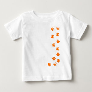 T-shirt Pour Bébé empreinte de patte - ajoutez votre propre nom ou r