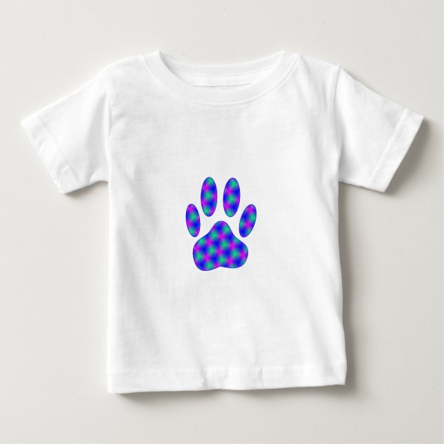 T-shirt Pour Bébé Empreinte de patte cosmique (Devant)