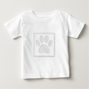 T-shirt Pour Bébé Empreinte de patte de chien coupé