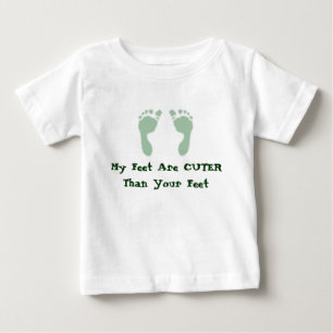 T-shirt Pour Bébé Empreintes bébé (vert)