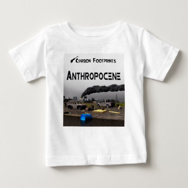 T-shirt Pour Bébé Empreintes Carbone - Anthropocène (Devant)