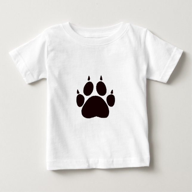 T-shirt Pour Bébé Empreintes de pattes de chat (Devant)
