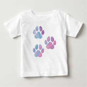 T-shirt Pour Bébé Empreintes de pattes de chiens - Fils de peinture