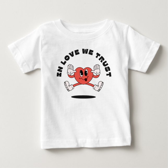 T-shirt Pour Bébé En amour, nous avons confiance (Devant)
