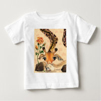 T-shirt pour bébé en girafe drôle