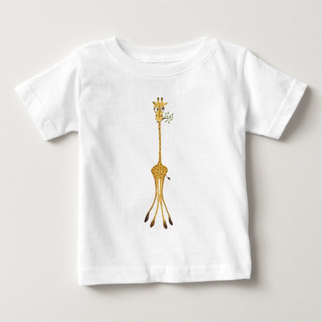 T-shirt pour bébé en girafe drôle (Devant)