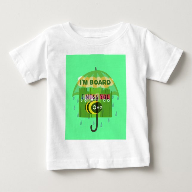 T-shirt Pour Bébé En gros, vous me manquez : Texte inspirant (Devant)