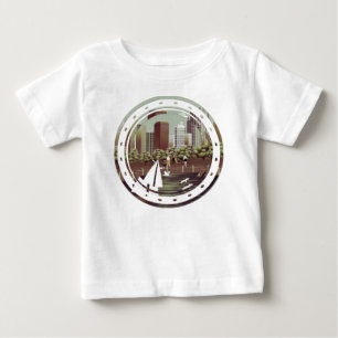 T-shirt pour bébé en paysage urbain