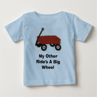 T-shirt Pour Bébé En train rouge, Mon Autre Roue est une grande roue
