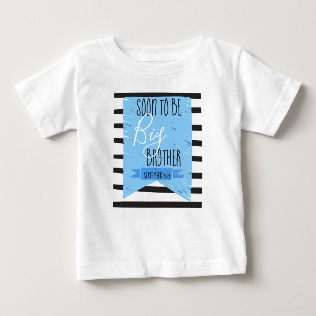 T-shirt Pour Bébé Enceinte : Bientôt grand frère (Devant)