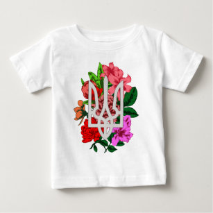T-shirt Pour Bébé Encore botanique et trident ukrainien tryzub