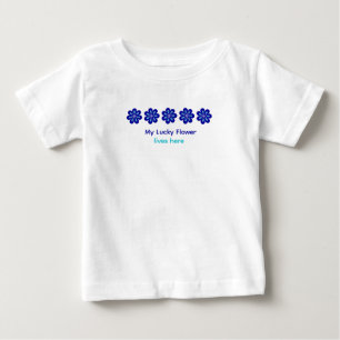 T-shirt Pour Bébé Énergie positive personnalisée Bleu Floral Evil Ey