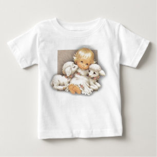 T-shirt Pour Bébé Enfant avec agneaux