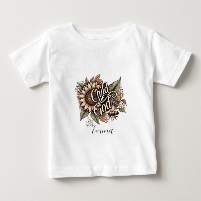 T-shirt Pour Bébé Enfant de Dieu (Devant)