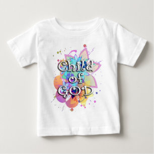 T-shirt Pour Bébé Enfant de Dieu, en pastel