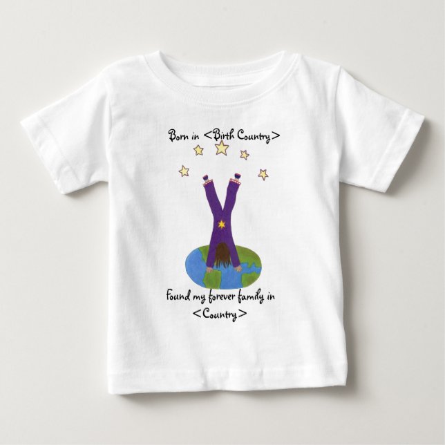 T-shirt Pour Bébé Enfant du monde (Devant)