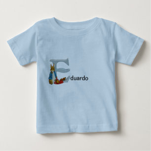 T-shirt Pour Bébé Enfant en bas âge de la lettre E de Beatrix Potter