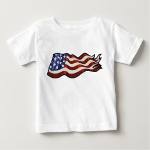 T-shirt Pour Bébé Enfant en bas âge de ondulation de drapeau
