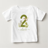 T-shirt Pour Bébé Enfants Aquarelle Dinosaure Anniversaire (Devant)