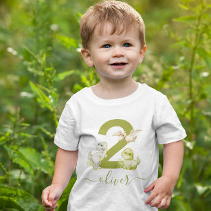 T-shirt Pour Bébé Enfants Aquarelle Dinosaure Anniversaire