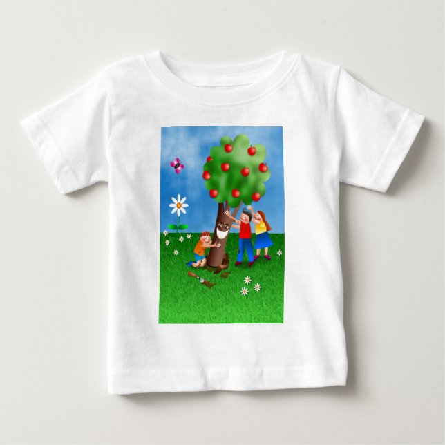 T-shirt Pour Bébé Enfants célébrant le TU B'Shevat plantant des (Devant)