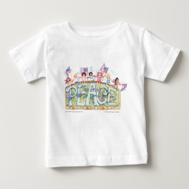 T-shirt Pour Bébé Enfants de paix (Devant)
