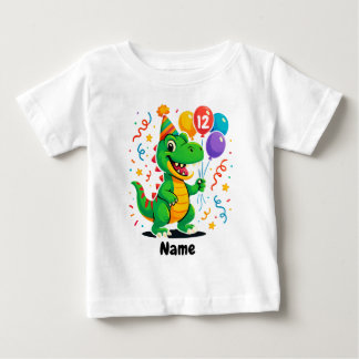 T-shirt Pour Bébé Enfants Dino Anniversaire Personnalisés