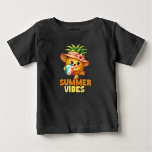 T-shirt Pour Bébé Enfants Mignons Ananas Ambiance Estivale