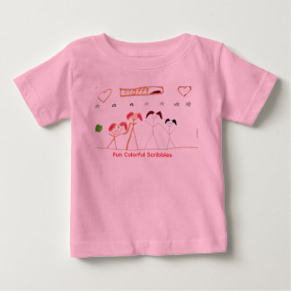 T-shirt Pour Bébé Enfants Mignons Se Tenant Par La Main Dessin Au Cr