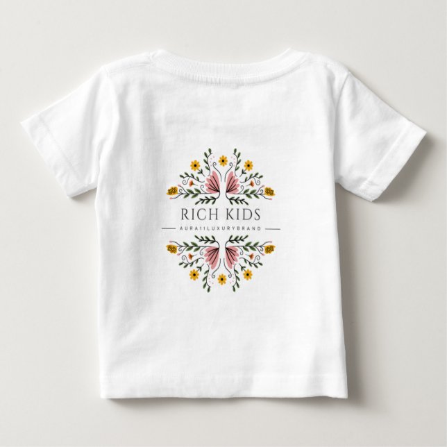 T-shirt Pour Bébé Enfants riches marque de luxe aura11 (Dos)