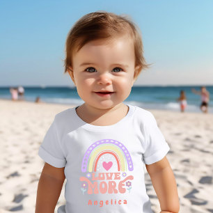 T-shirt Pour Bébé Enfiler le nom "Aimer plus"