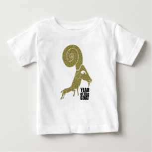 T-shirt Pour Bébé Enfoncez l'année de moutons ou de chèvre -