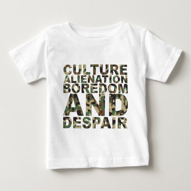 T-shirt Pour Bébé Ennui et désespoir d'aliénation de culture (Devant)